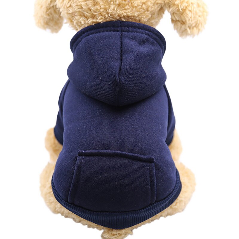 Abrigos para perros mascotas ropa para gatos ropa de algodón para perros mascotas trajes para perros sudaderas con capucha perros monos ropa disfraz: dark blue / M