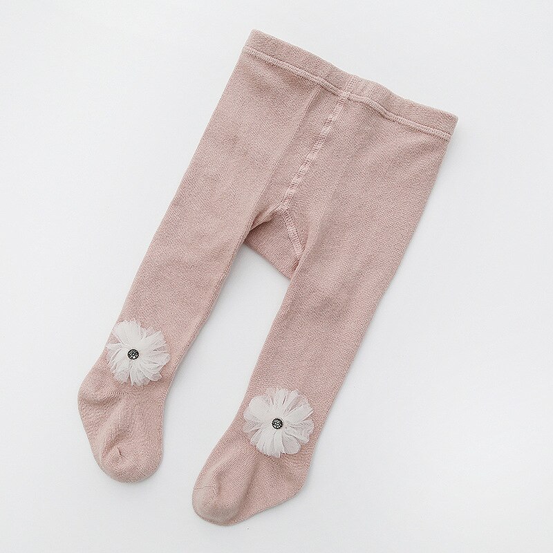 0-6 år gammel 5 farver strømpebukser blomster søde piger børn strømpebukser efterår og vinter leggings komfort