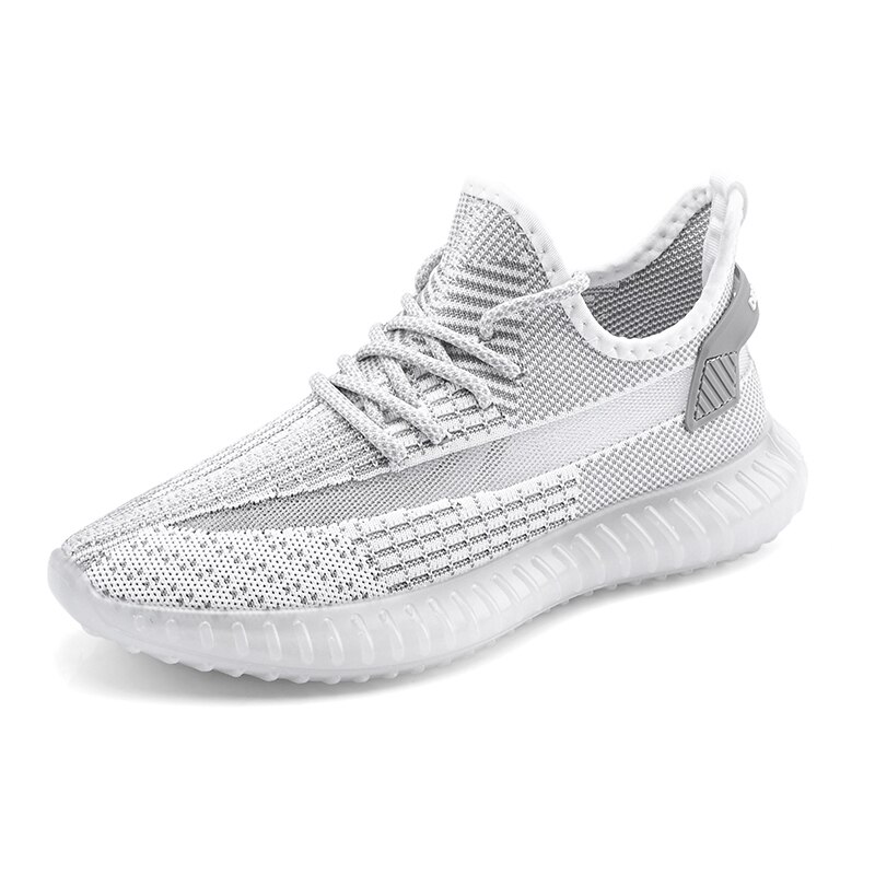 Sneakers Voor Mannen Casual Schoenen Ademend Lichtgewicht Mannen Schoenen Lente Herfst Antislip Populaire Mesh Mannelijke Lace Up schoenen: WHITE / 10