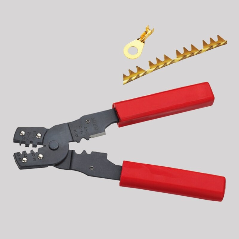 Herramienta de prensado de cables, crimpadora de cables, alicate de prensa de 170MM de longitud, pinza de prensado en frío, cortador de terminales de cableado Q84D