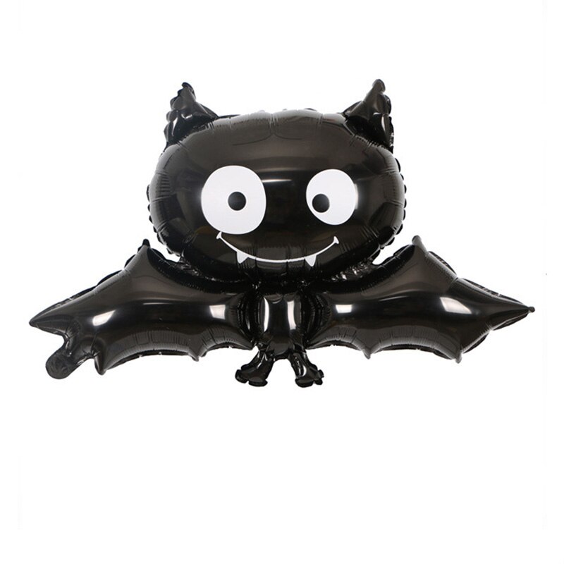 glad halloween fest dekorasjonssett helium luftfolie ballonger gresskar flaggermus halloween tema ballong banner svart oransje ballong xn