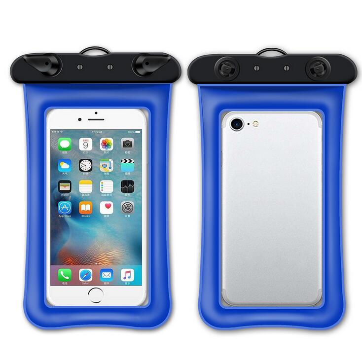 Airbag inflable flotante para teléfono móvil, bolsa impermeable para pantalla táctil, natación, transparente, impermeable, cubierta de teléfono móvil sellada mo