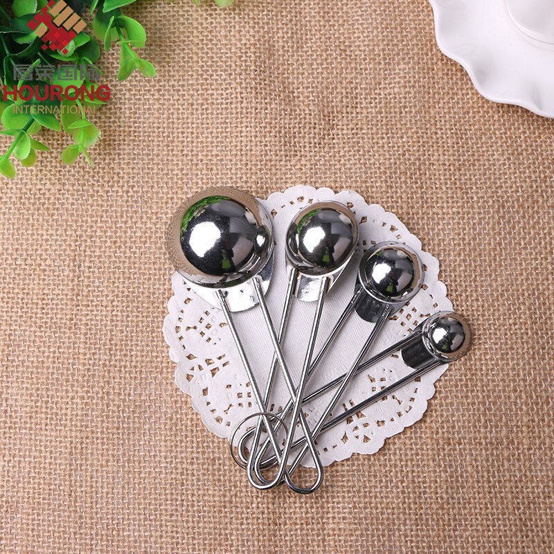 Hourong 4 stuks/set 4 verschillende maten maatbekers lepel beker bakgerei set kit lineaire handgreep meetinstrument keukengereedschap