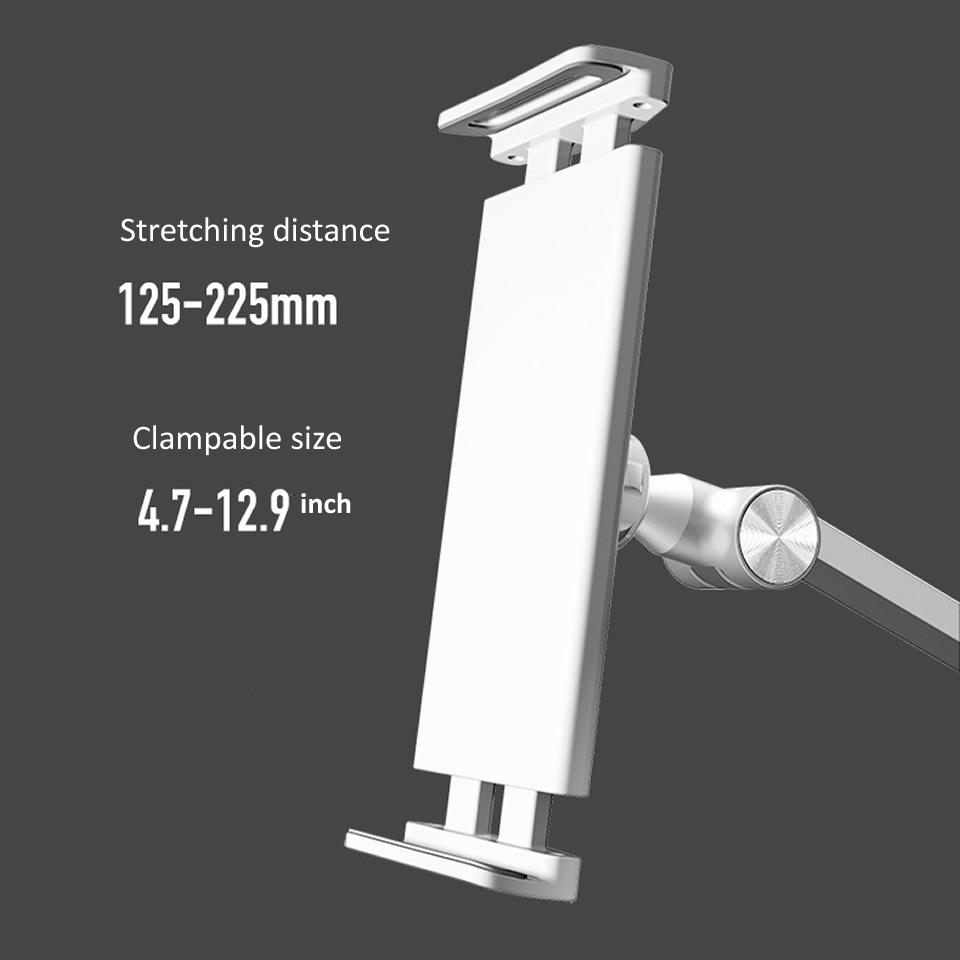 Lange Arm Wall Mount Tablet Stand Multi Hoek Verstelbare Drie As Aluminium Mobiele Telefoon Wall Mount Houder Voor Iphone ipad