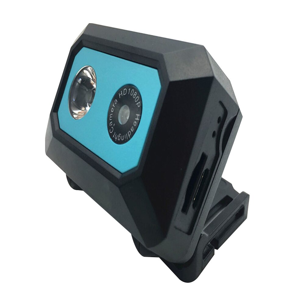 Sport DV Night Vision DVR Wide Angle LED Headlight Car Climbing Action Camera Outdoor Plastic Mini Camcorder Video Recording: Blue