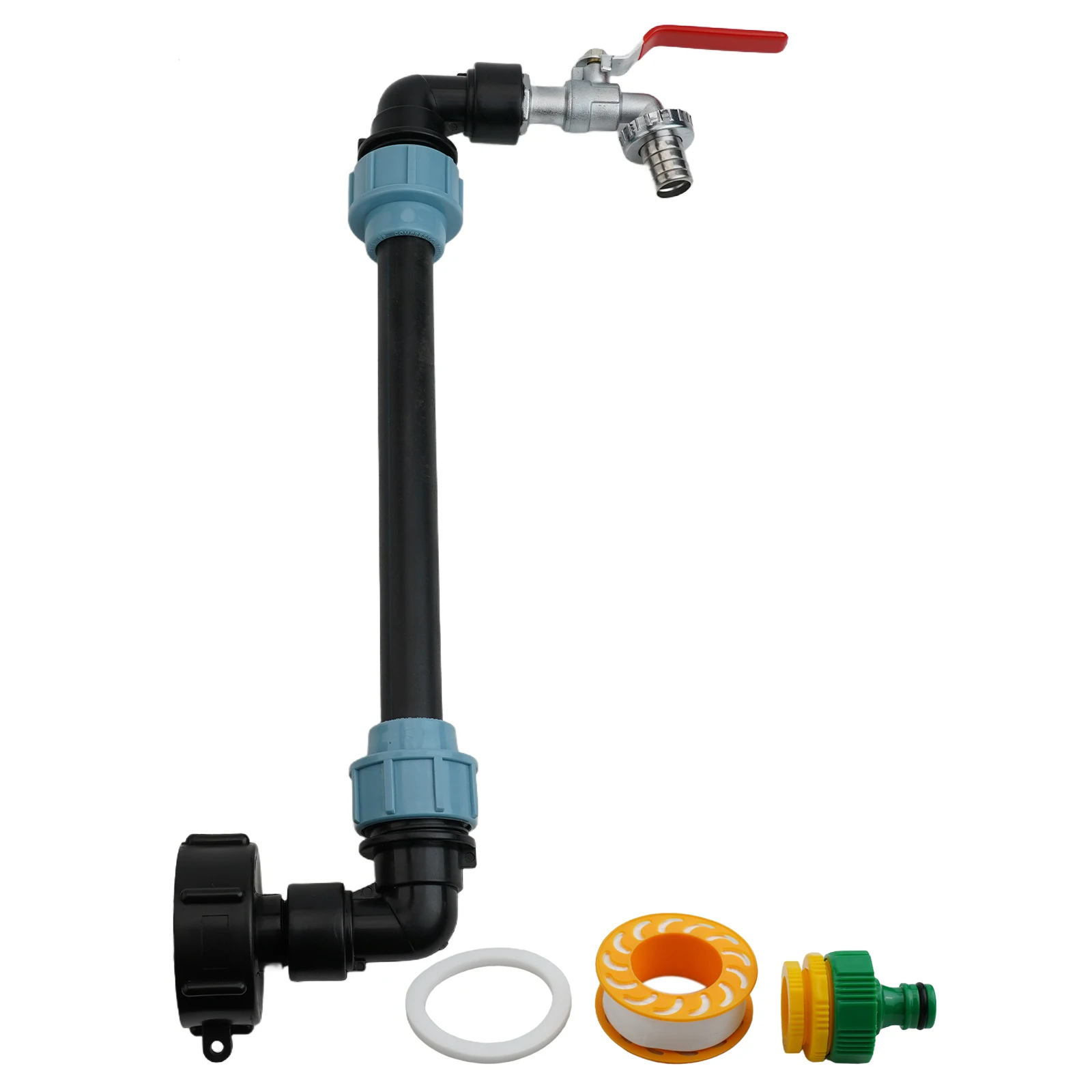IBC Adapter Aansluitset 3/4 "Uitlaat Kraan Voor Tankcontainer Regenwatertank IBC Zwanenhals Uitlaatkraan
