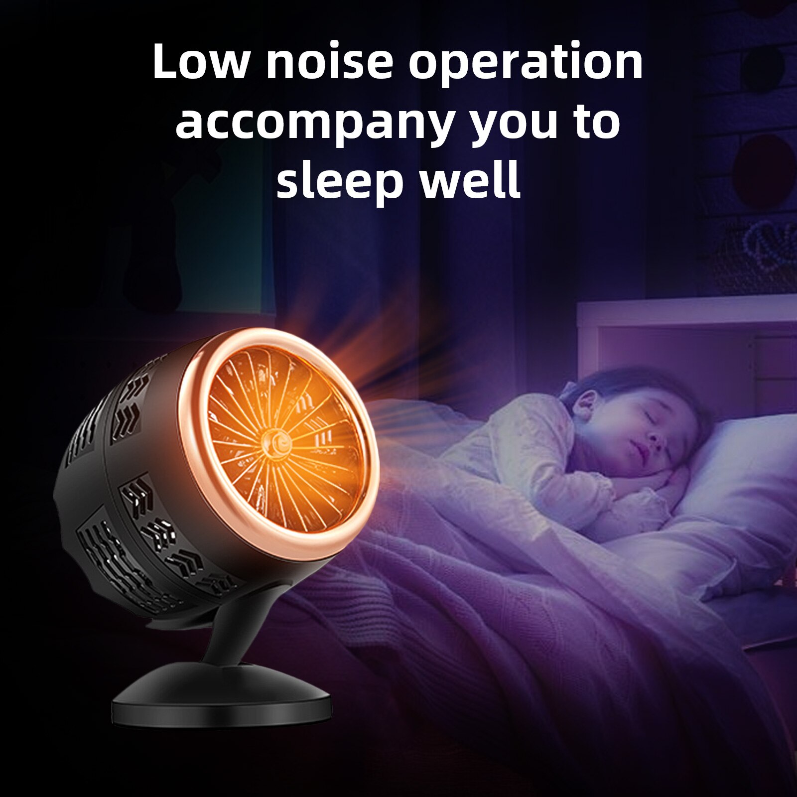 Mini radiateur électrique Portable silencieux, avec prise britannique, chauffage de l&#39;espace, ventilateur réglable, pour le bureau, la maison, la chambre de bébé