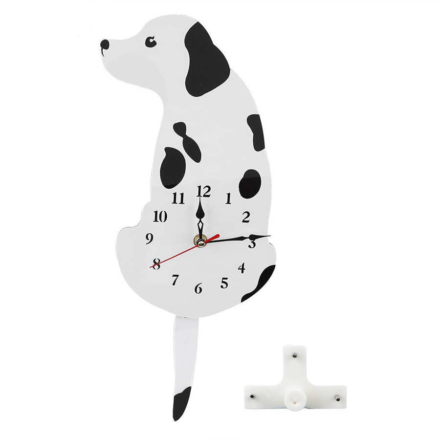Cute Cartoon Dog Acrylic Wall Clock Decorative Clocks Modern Home Office Decor: Default Title