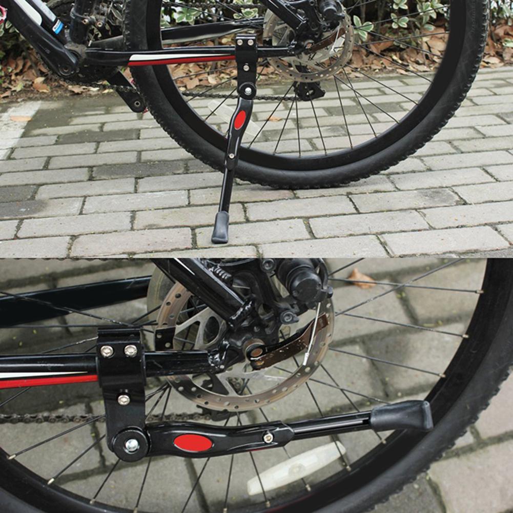 Einstellbar MTB Road Fahrrad Ständer Parkplatz Rack Side Kick Ständer (Schwarz)