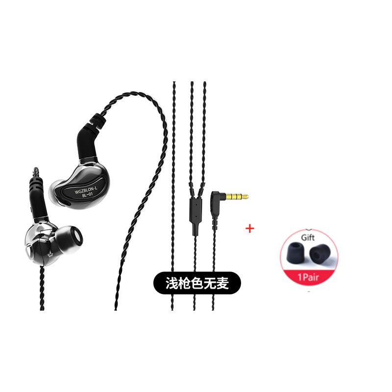 BLON BL-01 BL01 auricolari 10mm biologia fibra diaframma Driver In orecchio monitor auricolari cuffie cablate cuffie bl03 A8 Blon Max: gun no mic eartip
