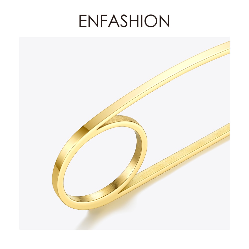 ENFASHION Multi Finger Ring Stainless Steel Gold Color Minimalist Rings For Women Jewelry Friends R204066