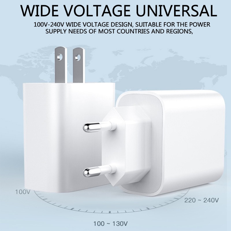 LISM 20W PD chargeur rapide pour iPhone 12 Pro USB C C2L adaptateur ue prise américaine chargeur de voyage QC3.0 pour IPhone 11 pour Samsung HUAWEI
