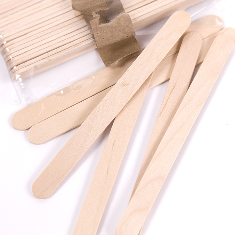 Wooden Popsicle Sticks Natural Wood Ice Cream Sticks Kids DIY Hand Crafts Art Ice Cream Lolly Cake Tools D5