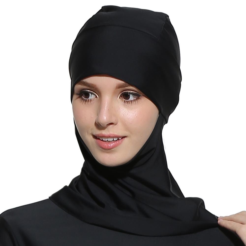 Muslimsk svømning hijabsfull dækning hoved slid hals coverhathat for kvinder