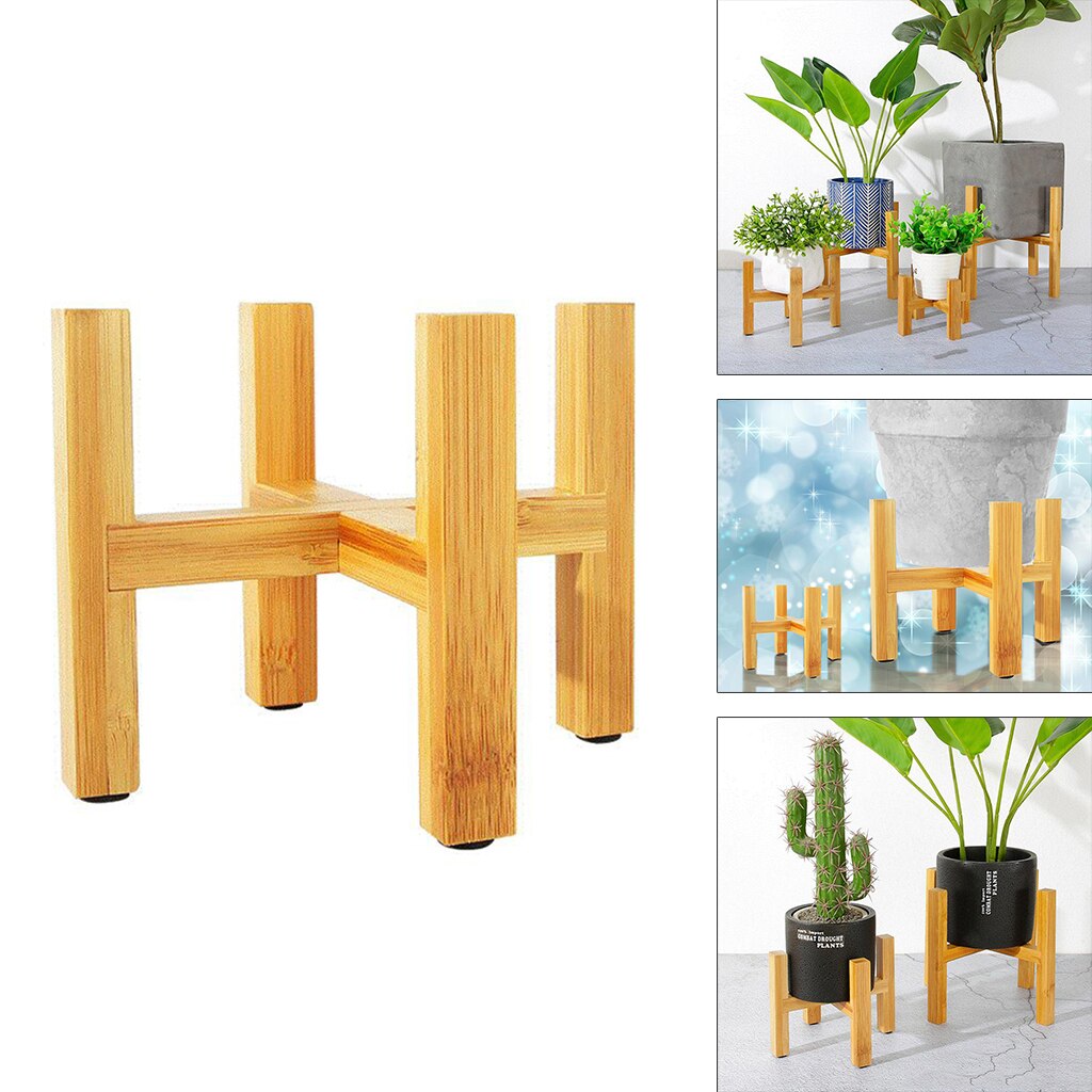 Wooden Display Plant Stand Succulent Holder Modern Flower Pot Shelf Rack Wood Plant Stand Bonsai Holder Rack Shelf: M