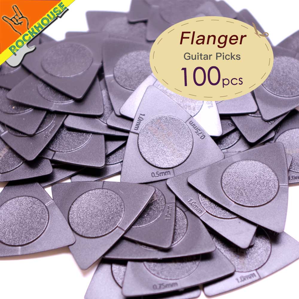 100pcs Patented Triangle Guitar Picks 1.0 0.75 0.5 mm Thickness 3 in 1 Guitar Pick PC&ABS Material Antislip