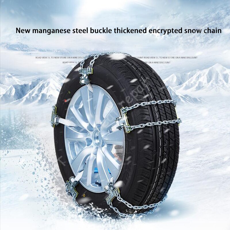Universele Auto Sneeuwkettingen Wielen Tyre Sneeuw Ijs Kettingen Truck Riem Staal Winter Voertuigen Suv Wiel Keten modder Veilig Veiligheid