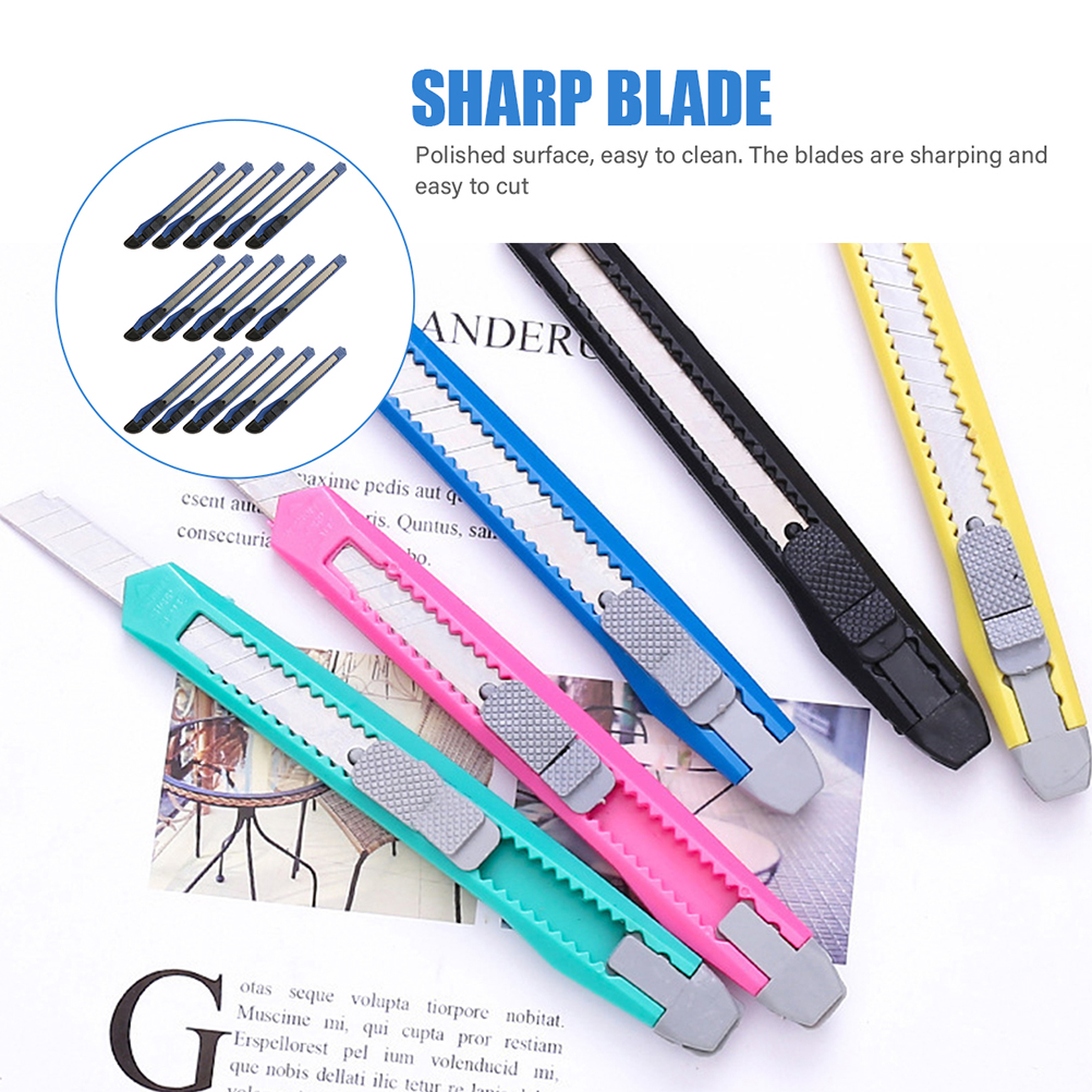 30Pcs Telescopic Box Cutters Metal Cutters Anti-rust Letter Cutters Portable Paper Cutter