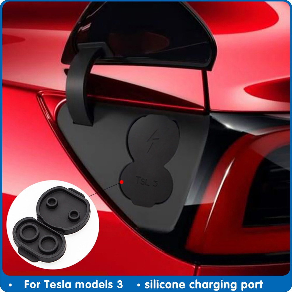 Voor Tesla Model 3 Siliconen Opladen Poort Stof Plug Beschermhoes Model3 Model Y Beschermhoes accessoires