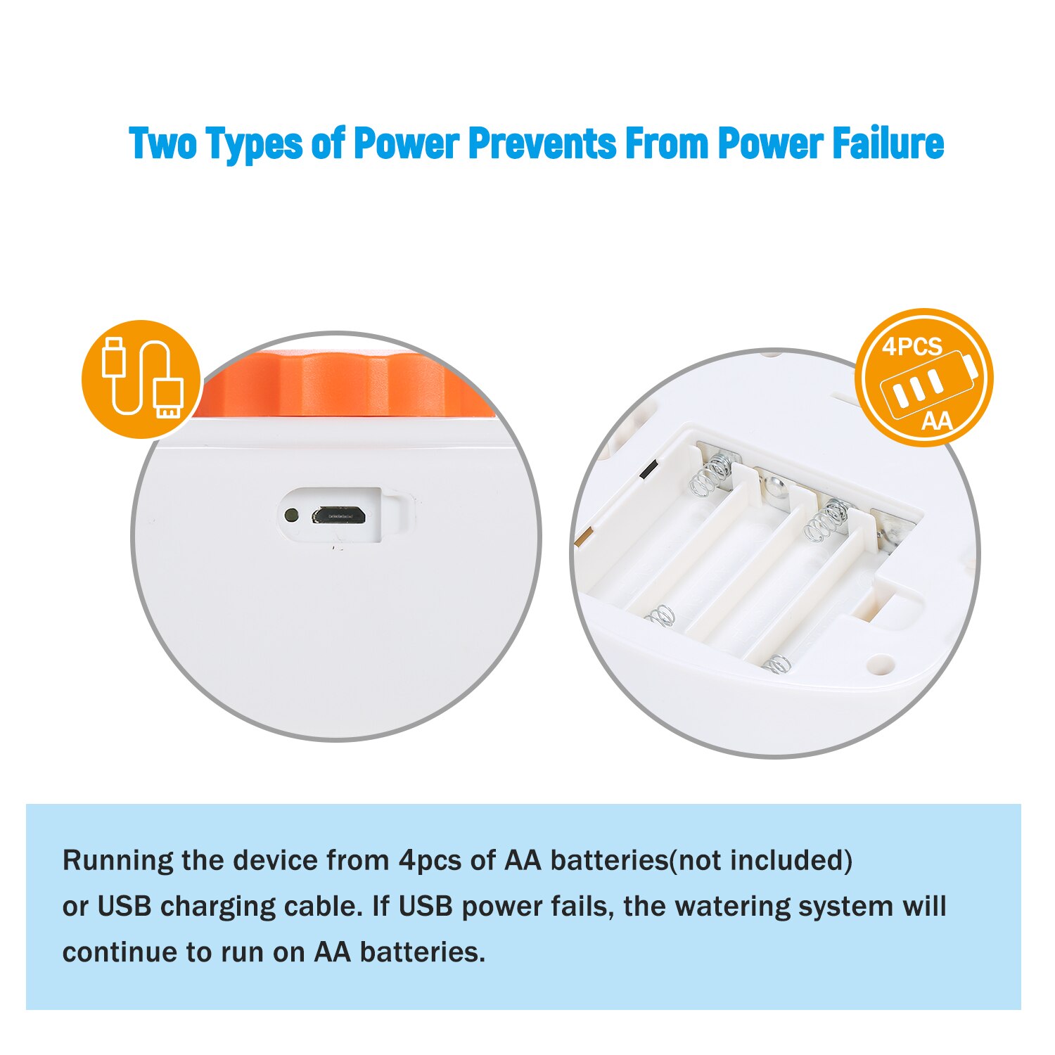 Automatic Drip Irrigation Emitter System Controller Battery-powered/USB-powered Programmable Watering Water Timer