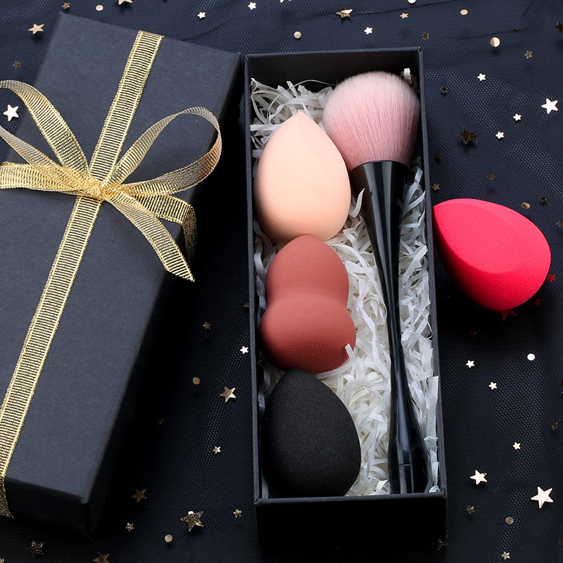 Make-up kwast spons puff set blush foundation kwast superzachte spons cosmetische schoonheid make-up tool prachtig verpakt