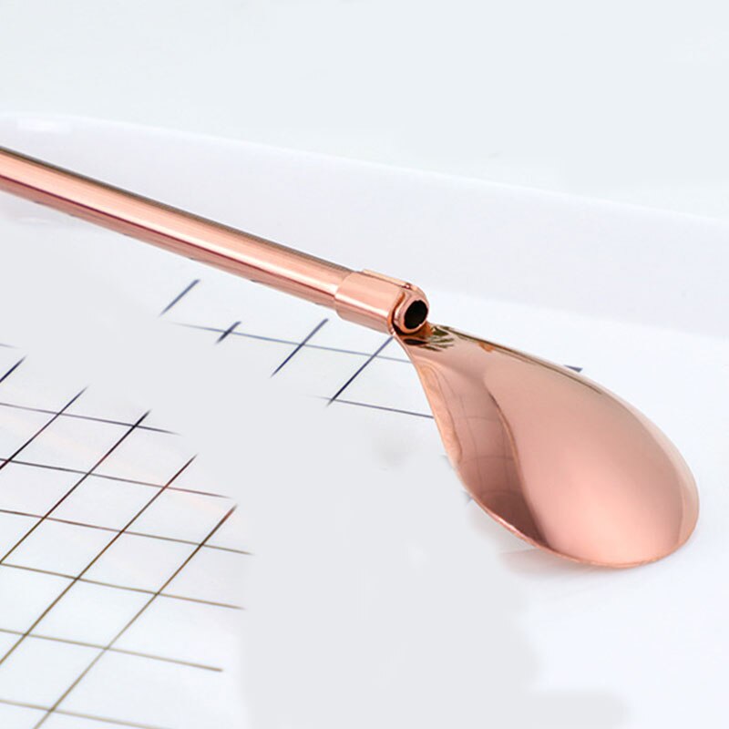 1Pc Lange Twisted Stro Lepel Draagbare Goud Thee Scoop Herbruikbare Gekleurde Rvs Rietjes Cocktail Koffie Roeren Lepel