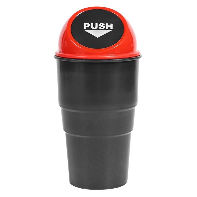 Car Mini Garbage Can Auto Trash Can Vehicle Dust Holder Bin Box: Red
