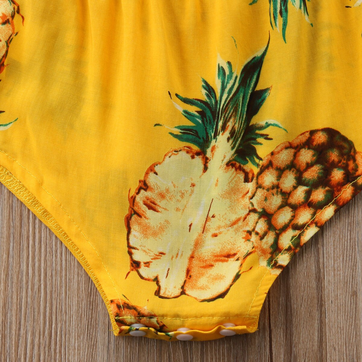 Da criança Infantil Do Bebê Da Menina Do Menino Do Miúdo Fora Do Ombro Shortsleeve Abacaxi Macacão Bodysuit Playsuit Roupas de Algodão Do Bebê Menina 0-24 M