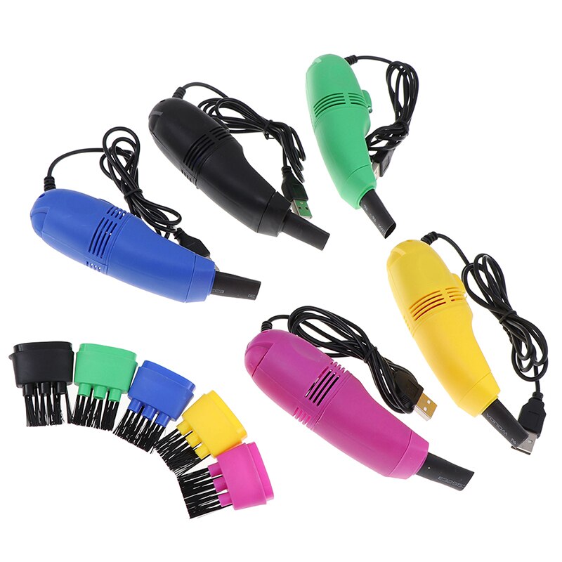Useful Mini Computer Vacuum USB Keyboard Brush Cleaner Laptop Brush Dust Cleaning Kit Household Cleaning Tool