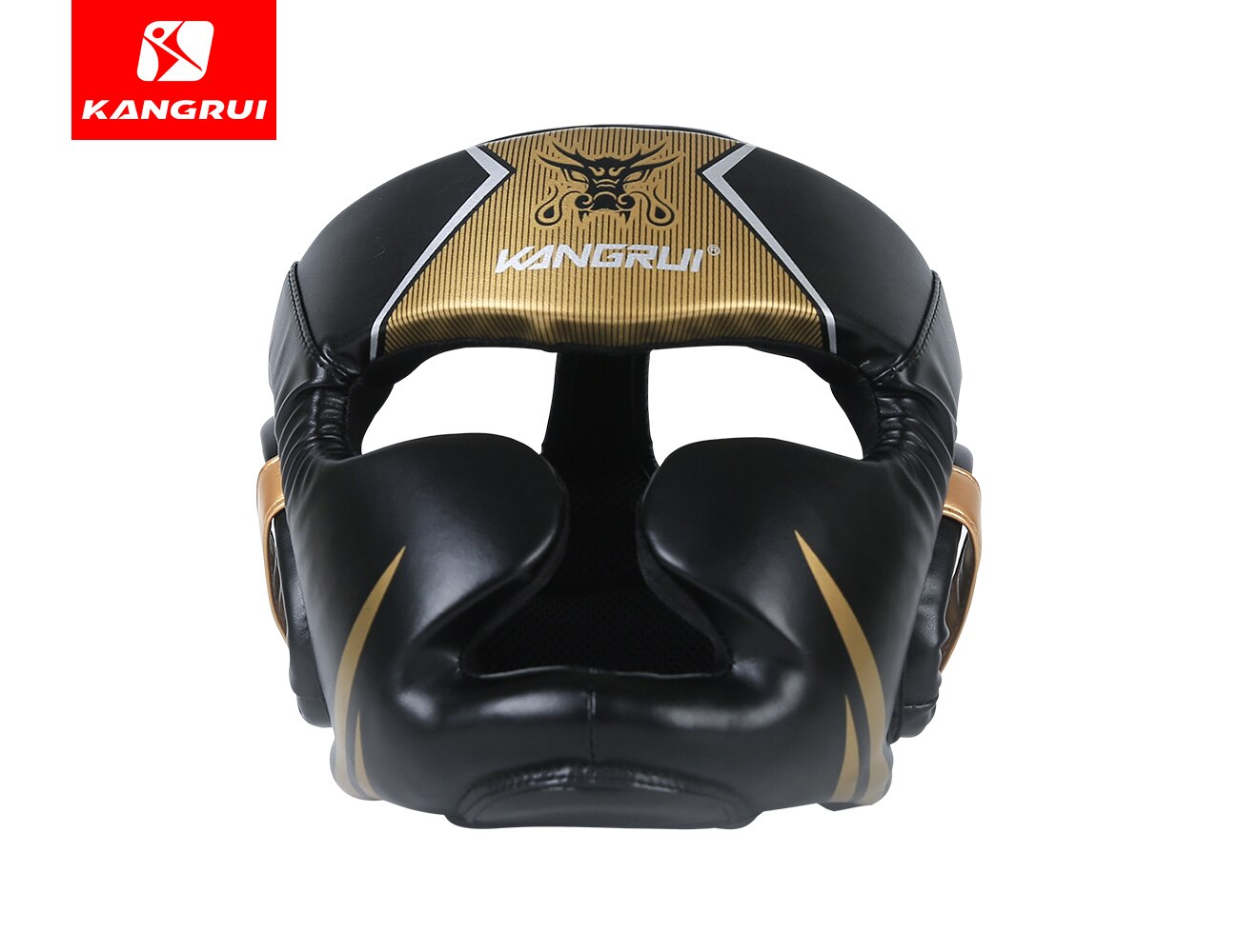 Casque de boxe MMA en Faux cuir, pour l'entraînement, Kickboxing, karaté, Taekwondo, pour hommes et femmes, pour enfants, Muay Thai Free Fight: Black / XL