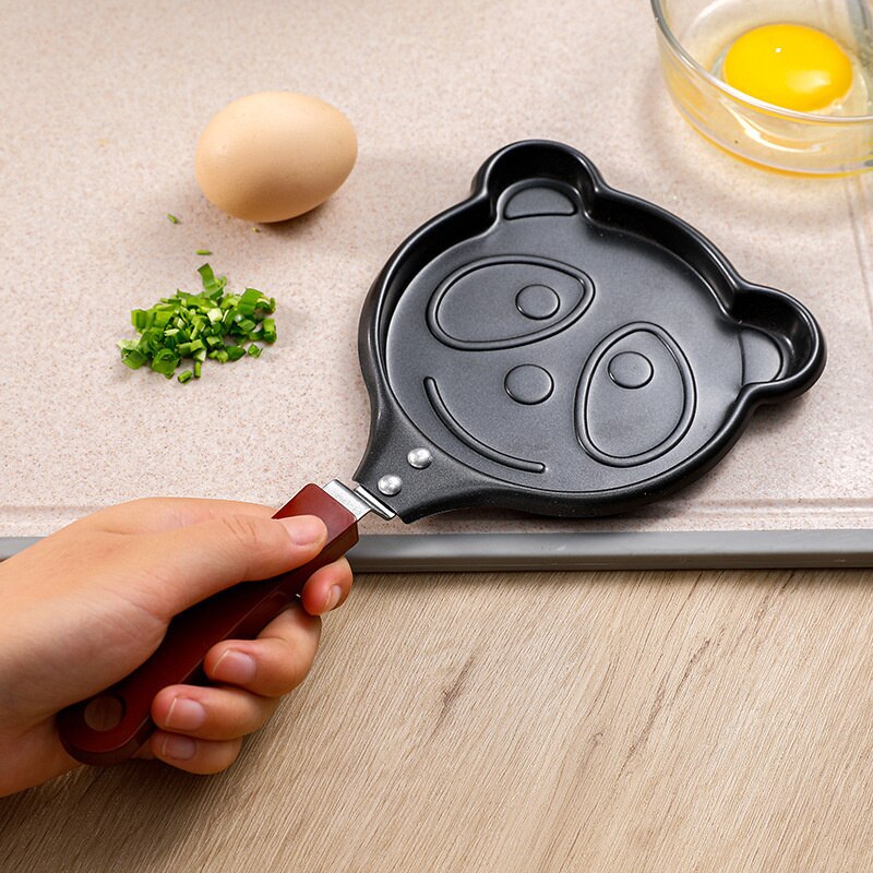 Cute Egg Pancake Maker Stainless Steel Egg Pancake Forms Kitchen Egg Cooker Tool For Kid Frying Egg Mold Pan Love Heart: Cute bear