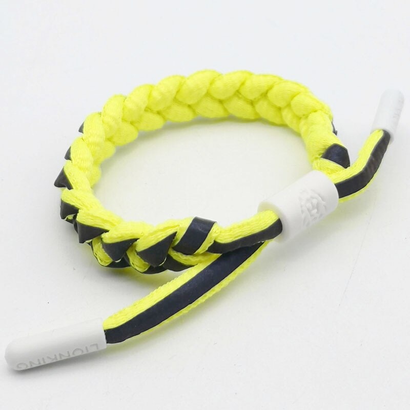 Reflektierende Armbinde Schnürsenkel Hand-betroffen Liebe Armbinde modisch Gradienten Fluoreszierende Paar Hand Seil Tragbare für Freunde: Gelb