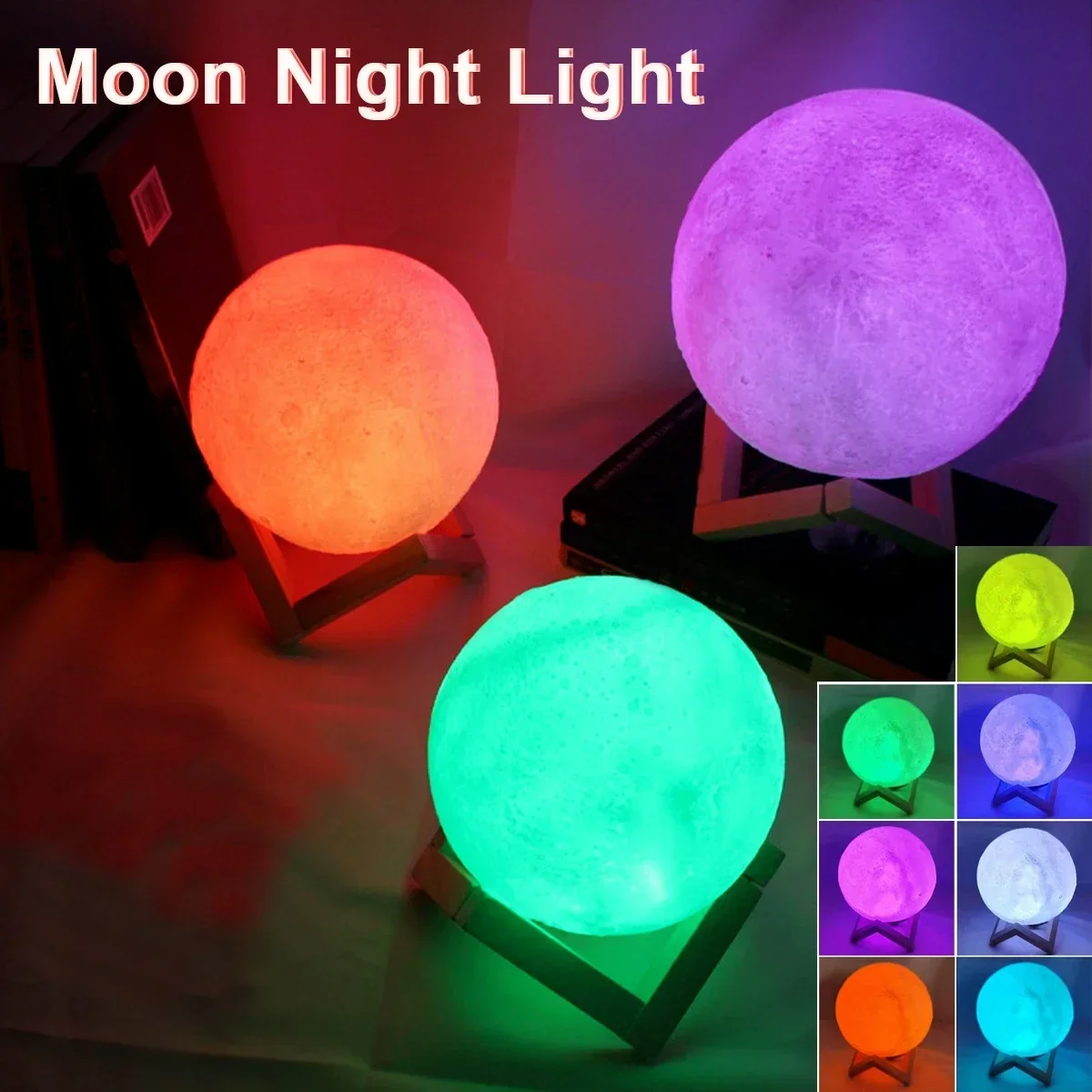 Maanlicht Boek Nachtlamp Meisje Jongen Kind Slaapkamer Feestdecoratie Binnenverlichting