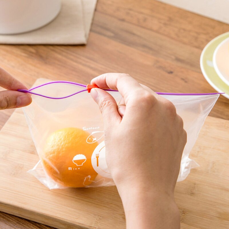Bolsa de almacenamiento de frutas y verduras de PVC para mantener la frescura 10 Uds., bolsas selladas con cremallera para conservar la congelación, herramientas de almacenamiento de alimentos para Cocina