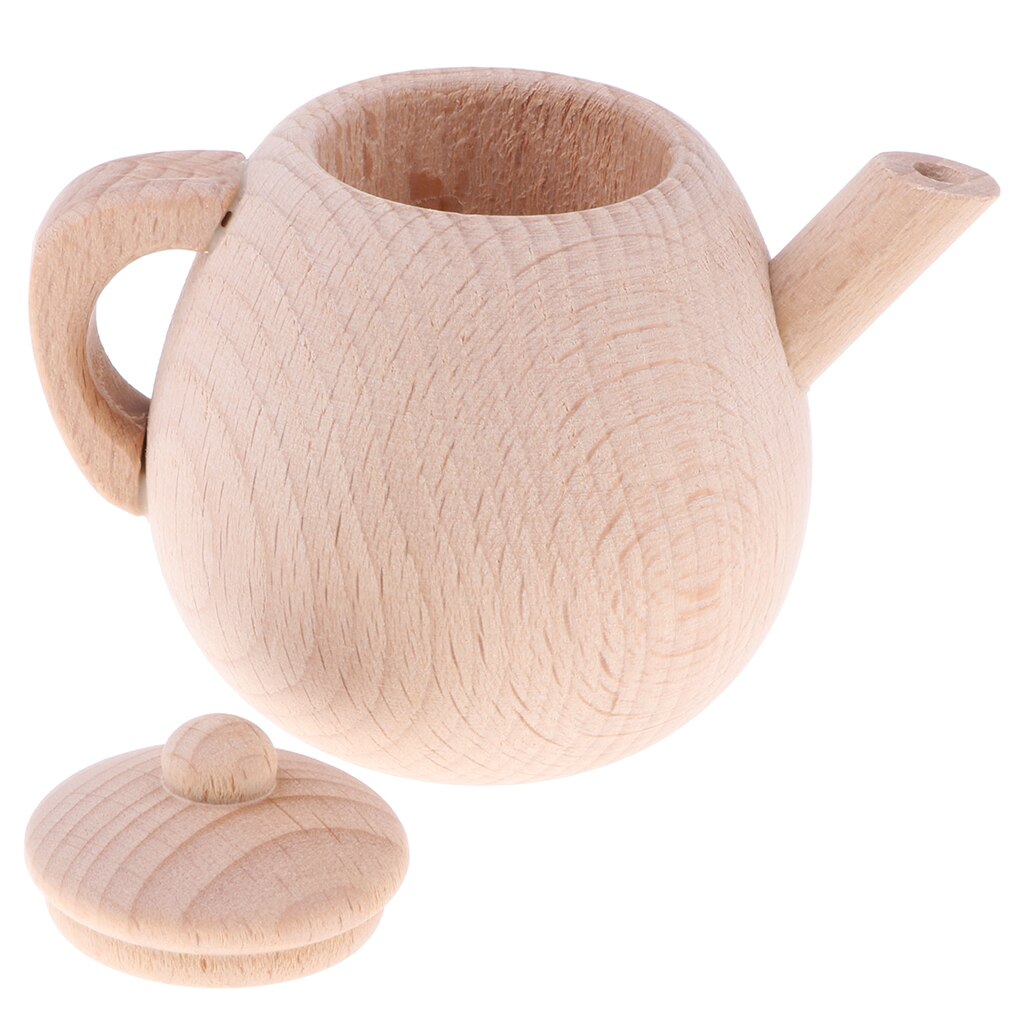 Trä te set eftermiddag teatime låtsas spela leksak för tjejer barn barn - tekanna