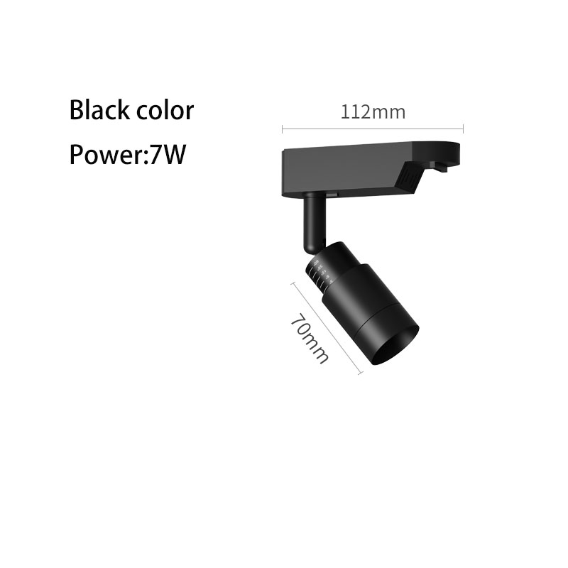 Led Track Light 3-60 Degree Adjustable Focus Small Beam Angle Rail Spot Lamp Atmosphere Museum Art Restaurant Ceiling Lighting: LIGHT BLUE / Brown