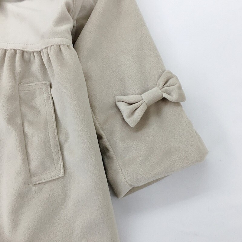 Trench-Coat à manches bouffantes pour bébé fille, veste coupe-vent longue, manteau anti-poussière, vêtements d&#39;extérieur pour enfant de 1 à 7 ans