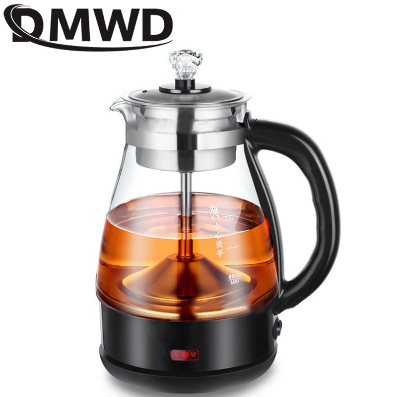 Dmwd vattenkokare kaffebryggare tekokare svart pu 'er glas vattenkokare ånga tekanna automatisk - typ uppsättning hälsa tekanna 1l: Typ 2