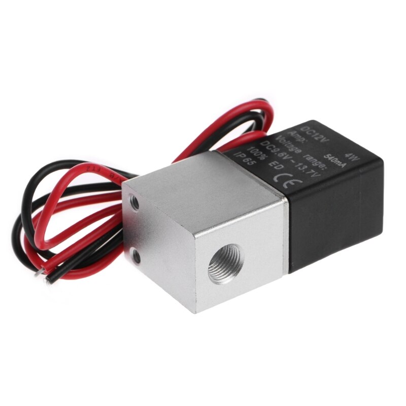 Normally Closed Solenoid Valve 12V DC 1/8" w/Wire For Air Gas Water