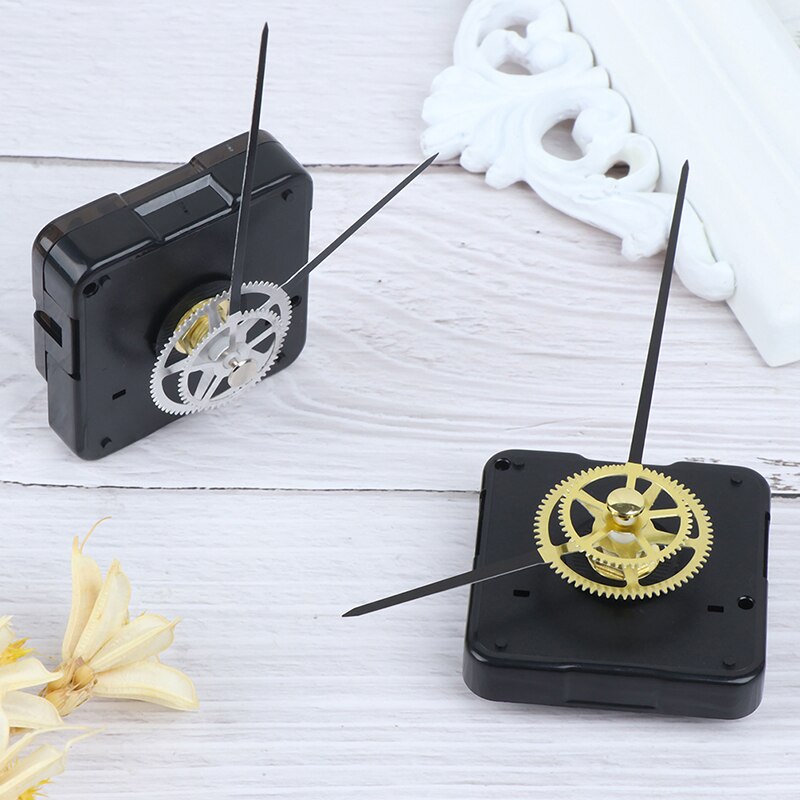 1PC Gold Color Silent Wall Clock Mechanism Short Axis Quartz Clock Movement Metal Pointer