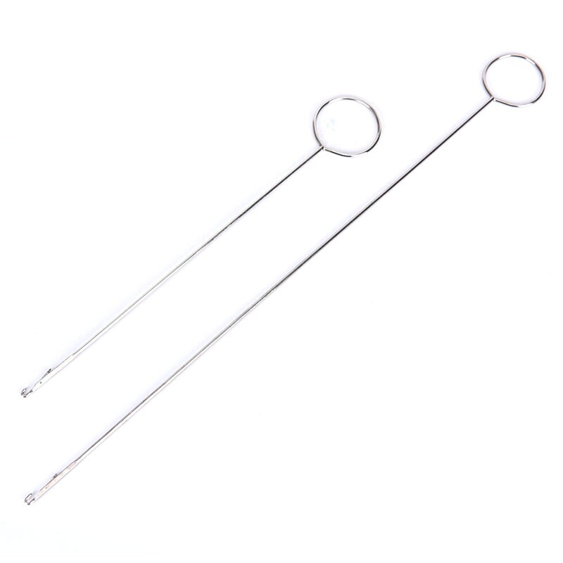 1/2pcs Stainless Steel Sewing Loop Turner Hook For Turning Fabric Tubes Straps Belts Strips For Handmade DIY Sewing Tools