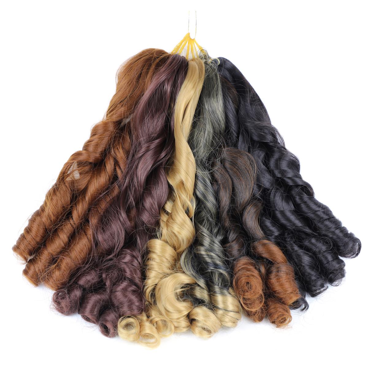 Svolna-extensiones de cabello sintético para mujer, trenzas de ganchillo de onda suelta de 20 pulgadas, natural, Ombre trenzado, 150 g/paquete