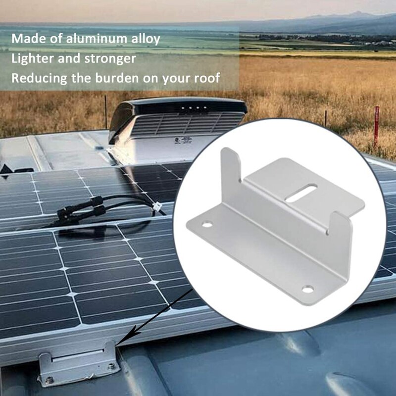 4 set för montering av z-fästen för solpaneler för husbilar, båtar, väggar och andra takinstallationer
