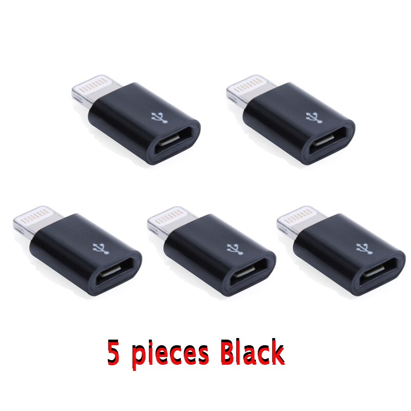 SR Micro USB Beleuchtung Adapter Weiblichen zu Männlichen Konverter Stecker Unterstützung IOS System Lade Sync Daten für Apple für iPhone: 5 Black