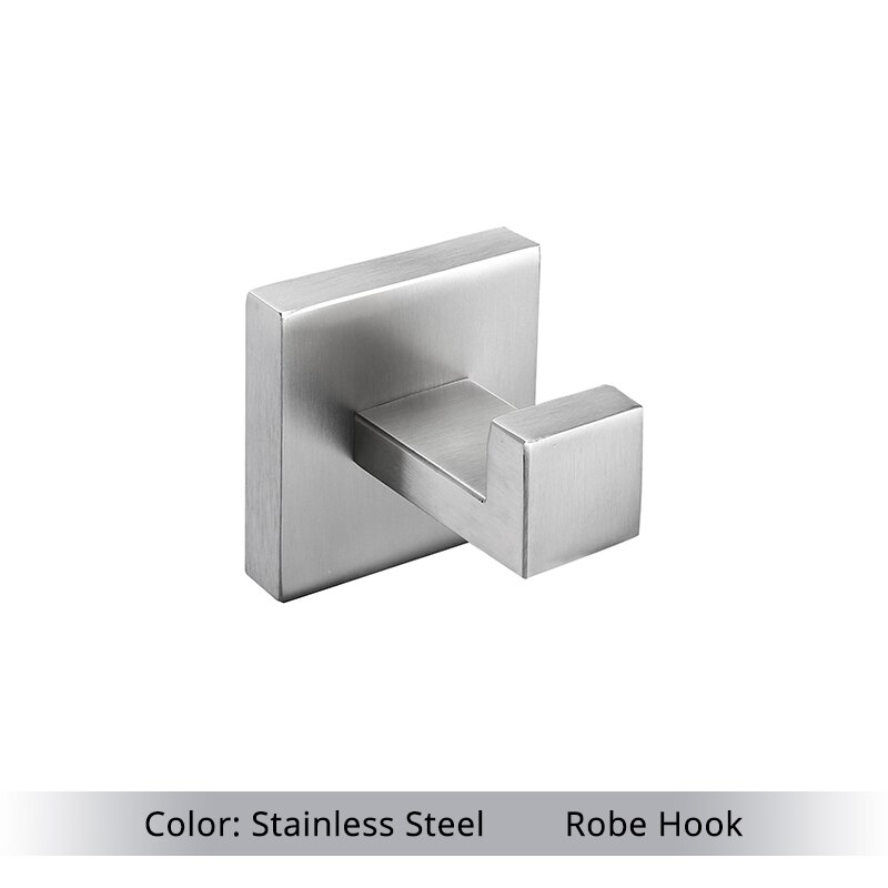 Badkamer Accessoires Set Bagnolux Rvs 304 Single Handdoek Bar Robehaak Toiletrolhouder Handdoek Ring Gepolijste Afwerking: SS--Robe Hook