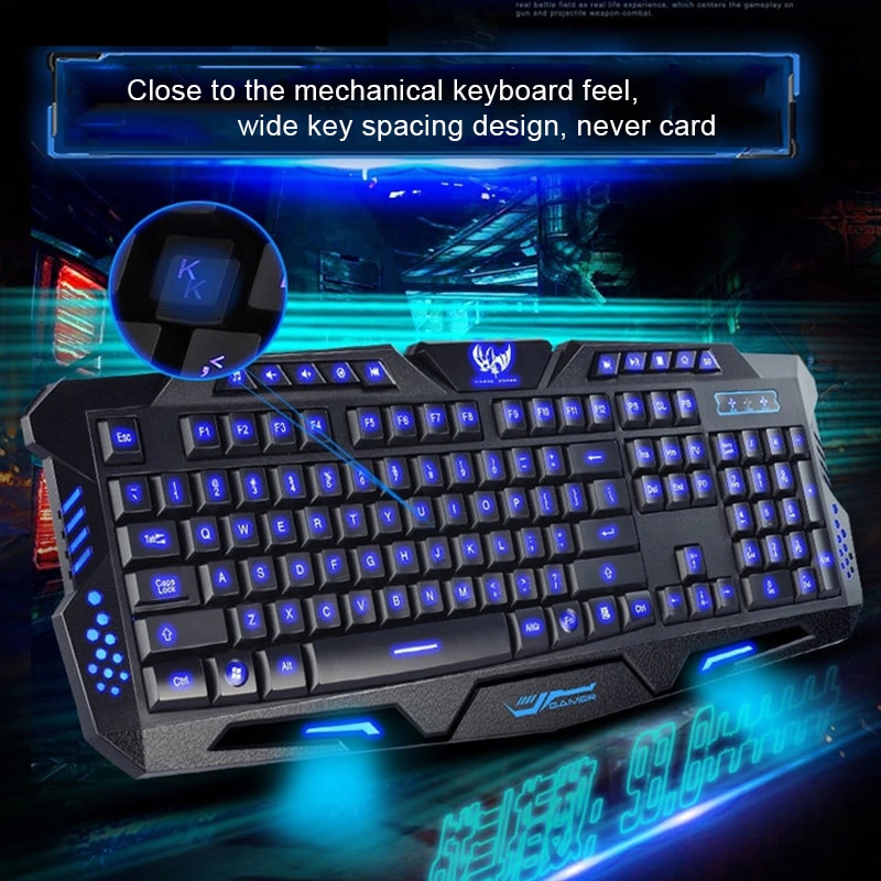 Pc Gaming Toetsenbord Mechanische Computer Crack Gaming Toetsenbord Gamer Backlight Usb Bedraad Ademhaling Waterdichte Mechanische Keybord