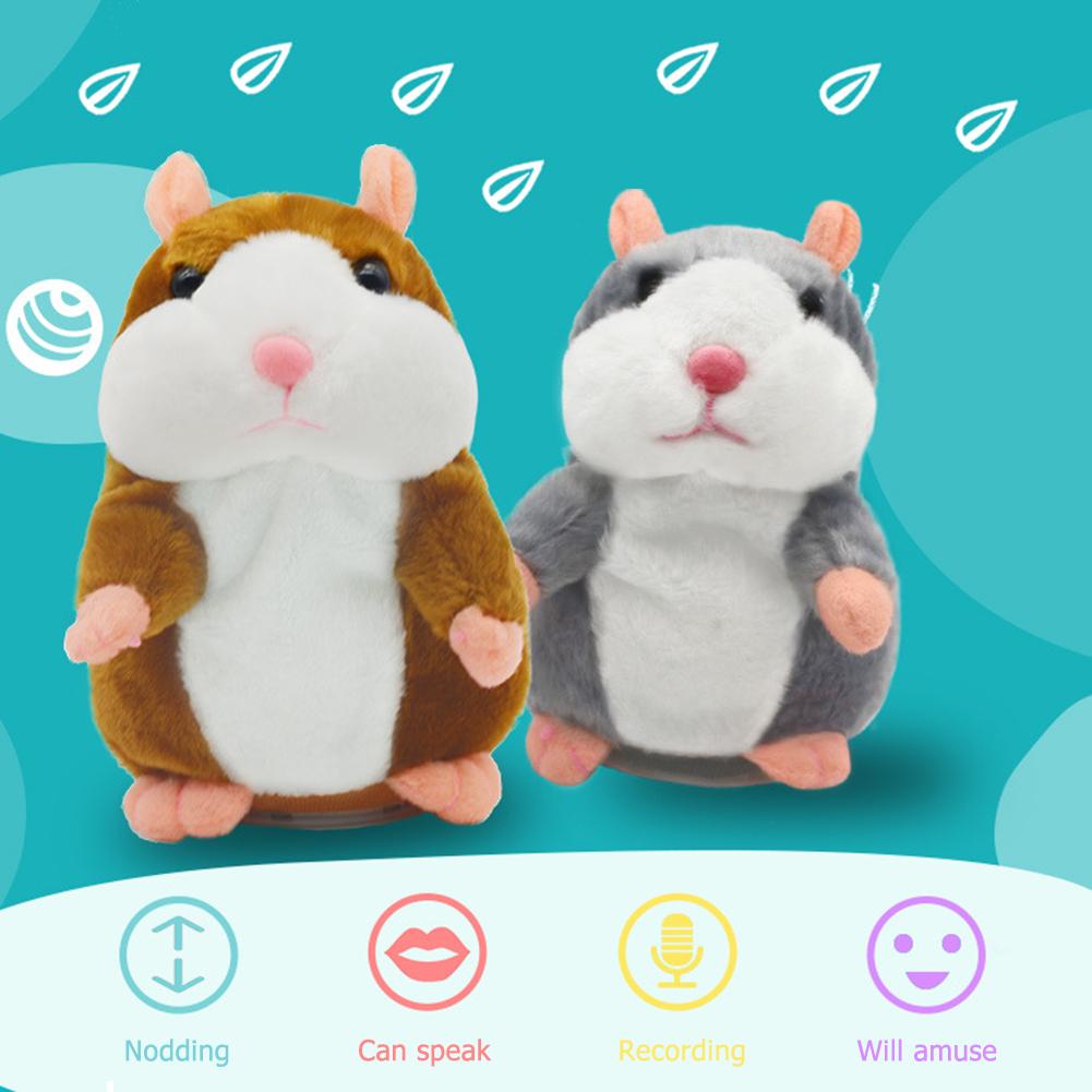 15Cm Leuke Walking Talking Hamster Pluche Dier Pop Grappige Sound Record Herhaal Voice Changing Educatief Speelgoed Huisdieren Kinderen