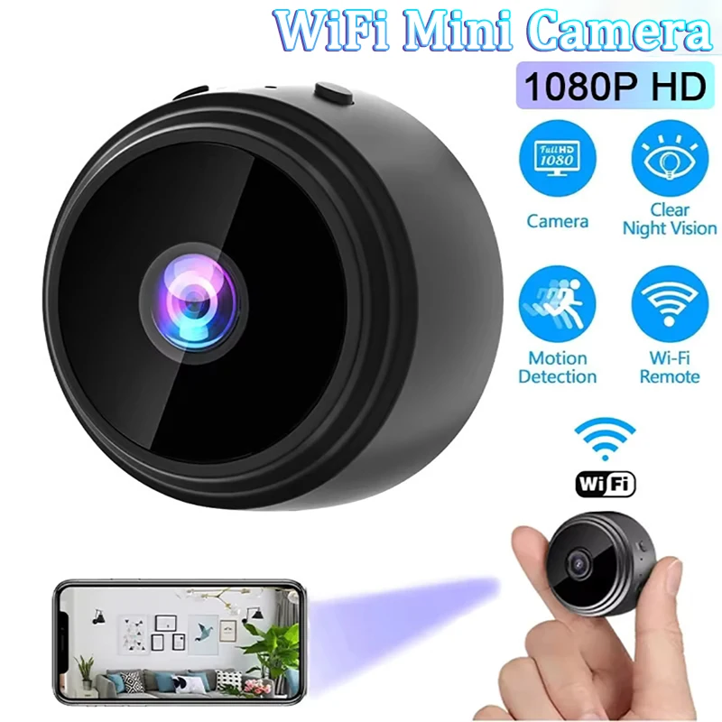 mini Kamera WiFi 1080P HD Bezprzewodowy monitor Domowy z Funkcją Noktowizji, Zdalny monitorowanie, Inteligentna Kamera robić Monitoringu Wewnętrznego