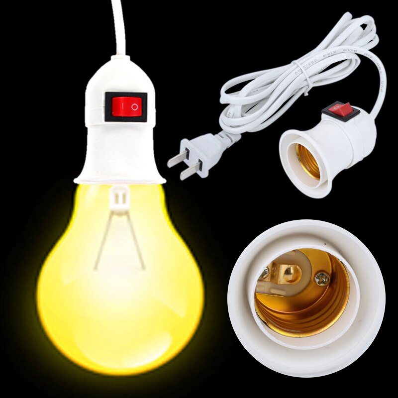 Universal Bulb Holder E27 with Switch LED Light Decoration Cable Cord Plug Lamp Holder Durable 230CM Home Modern Light Holder