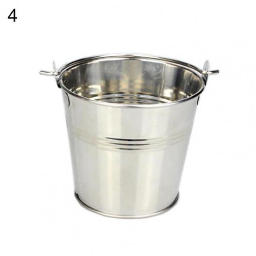 Mini French Fries Basket Food Bucket Snack Potato Chips Barrel Container Stainless Steel Mini Frying Basket Strainer Tableware: 4
